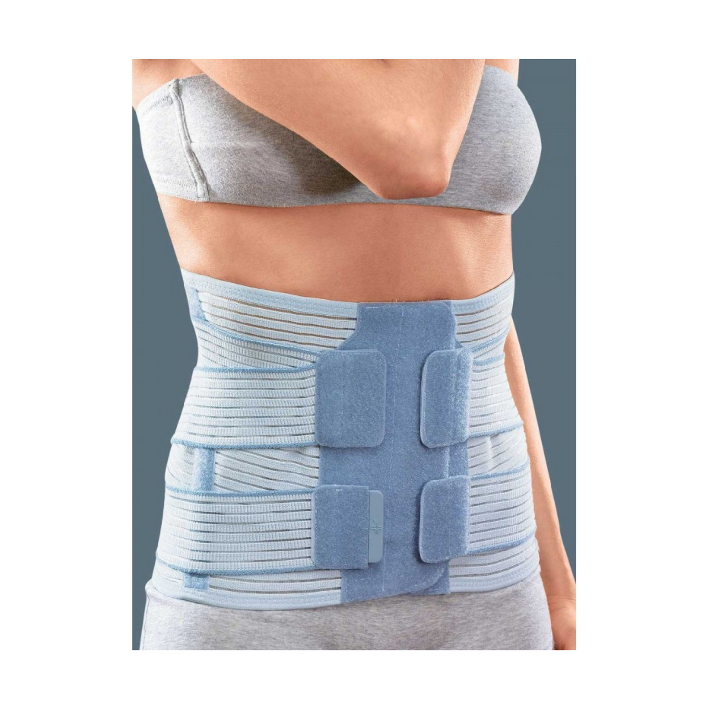 PR1 1870H LINEARPLUS 70 - Corsetto elastico millerighe basso con tiranti ad incrocio posteriore col. azzurro