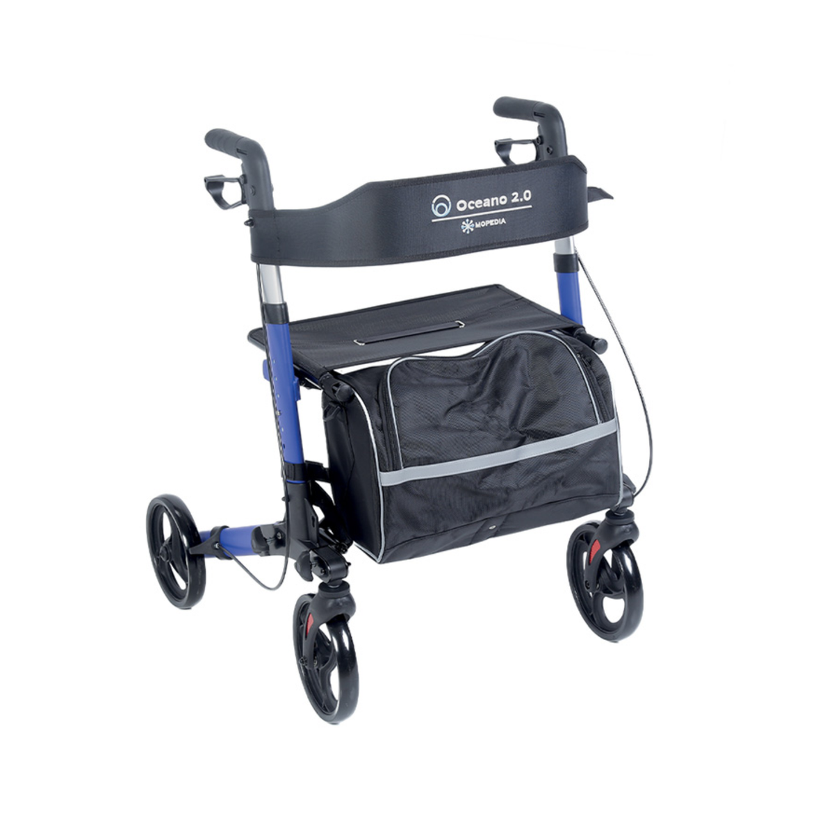 Rollator pieghevole con sedile e schienale in tessuto – Oceano 2.0 RP545