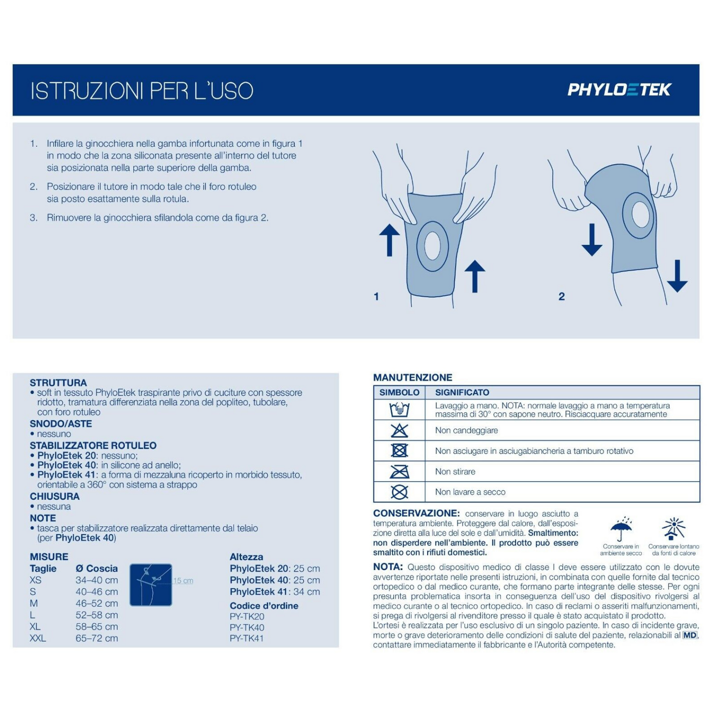 Ginocchiera Phylotek 40