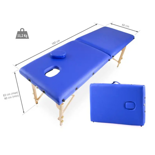 Lettino pieghevole in legno BASIC 180X60 cm Blu