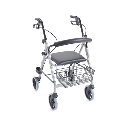 Deambulatore Rollator alluminio 4 ruote con sedile