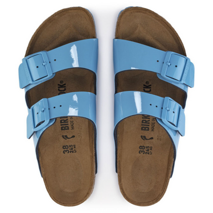 Ciabatta Arizona Patent Sky Blue Birkenstock