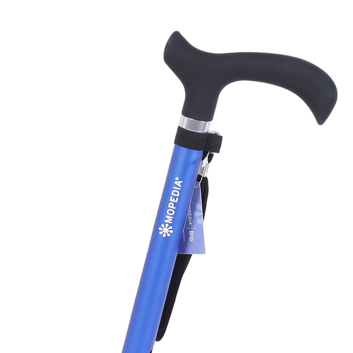 Bastone in alluminio monocromatico con manico Derby in ABS e TPR – Brio RP162