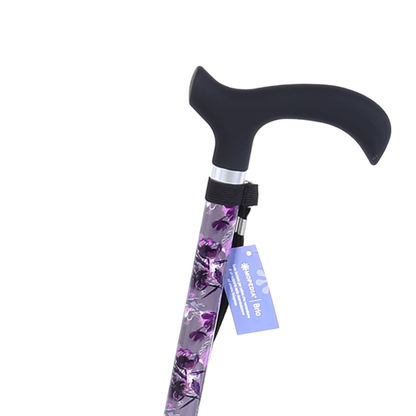 Bastone in alluminio fantasia con manico Derby in ABS e TPR – Brio RP167 Purple