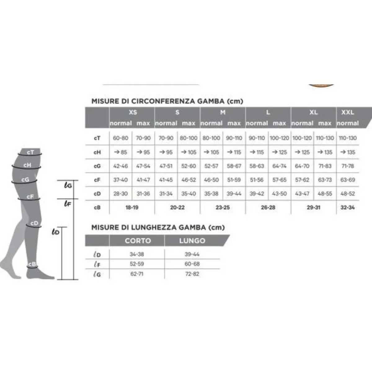 Gambaletto Gloriamed Evo 162 Cotton KL 1 Beige