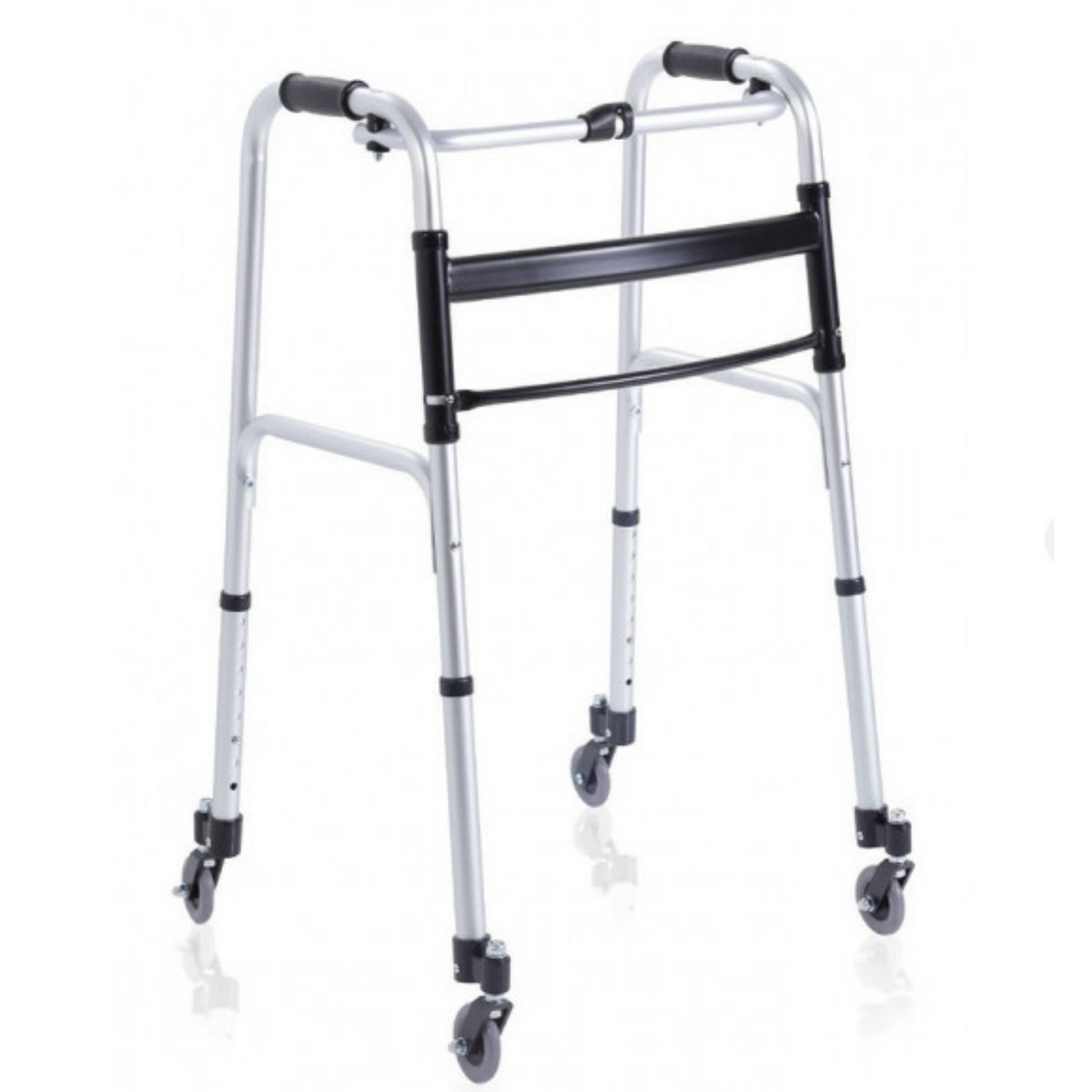 Deambulatore pieghevole 4 ruote piroettanti RP733